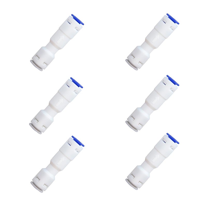 ESHIONG 1/4" Push to Connect One Way Check Valve for Reverse Osmosis Water Filter,NSF Certified Plastic Quick Connect RO Fittings (6 pcs) - Image 1
